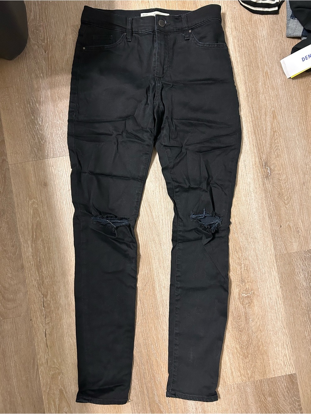 Topshop Black Moto Leigh High-Rise Jeans